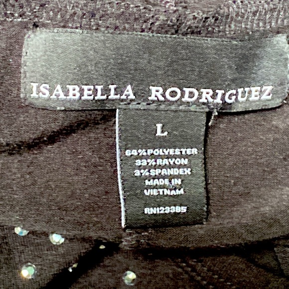 COPY - Isabella Rodriguez Black with Silver Stud Design 2 In 1 Top Women's Size… - Picture 4 of 6